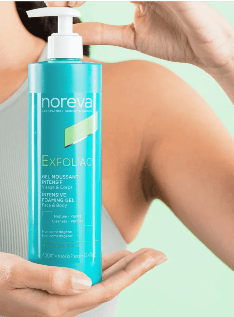 ژل شوینده صورت و بدن نوروا مدل Exfoliac Intensive (حجم ۴۰۰ میلیلیتر) - Image 3